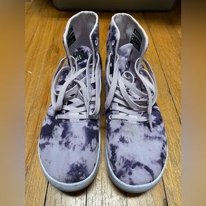 NOBULL Purple Tie Dye Canvas High Top Trainers